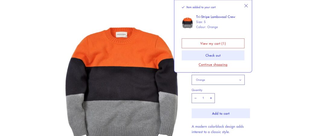 colorblock shoify theme - quick buy