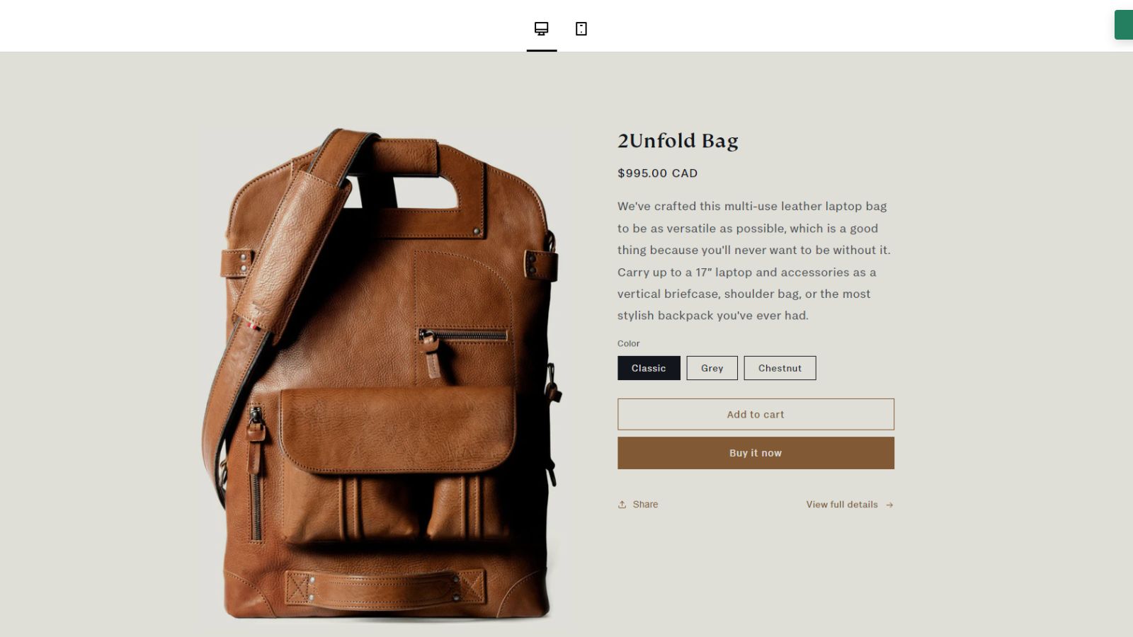Origin Theme Shopify review features