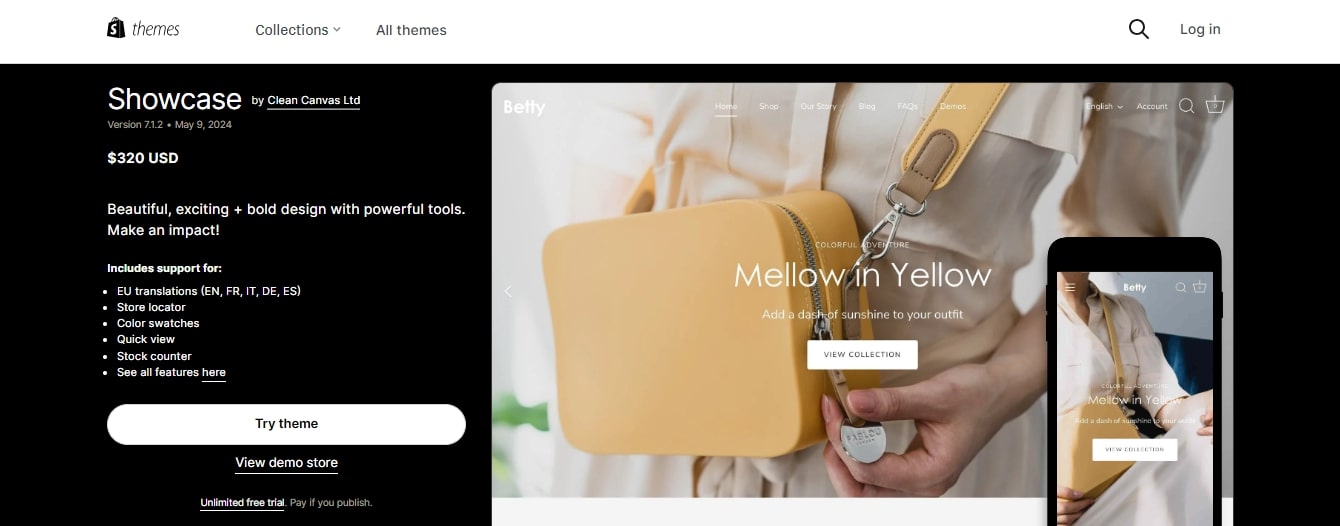 showcase shopify b2b themes