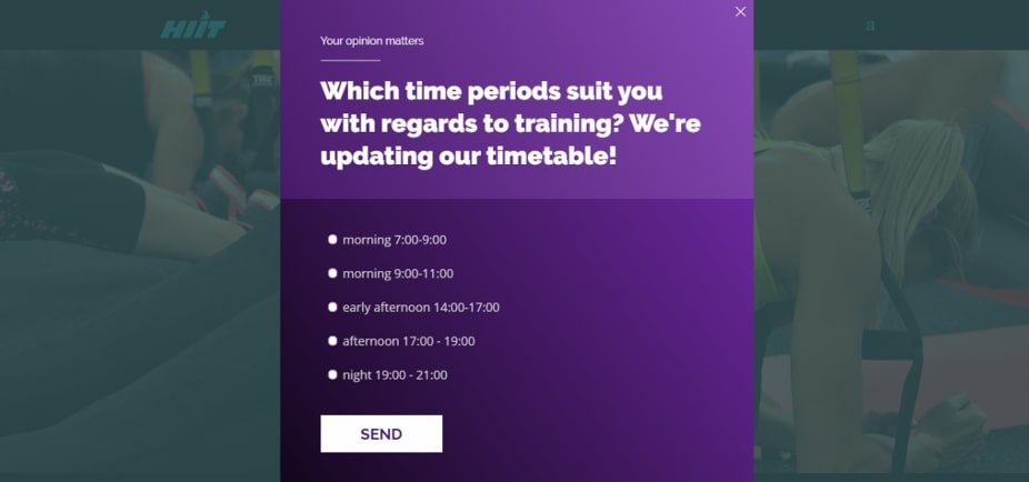 survey pop-ups
