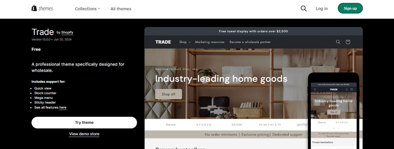 Trade Shopify theme