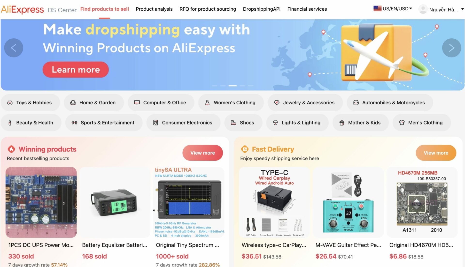 AliExpress - dropshipping clothing suppliers