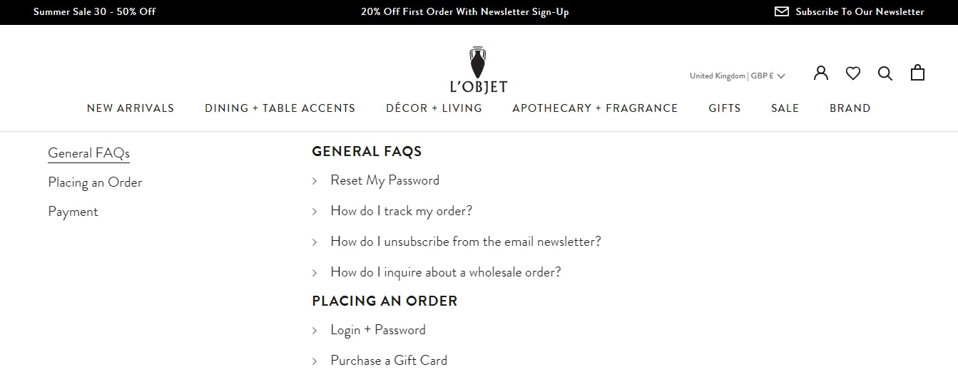 L'objet Shopify FAQ Template