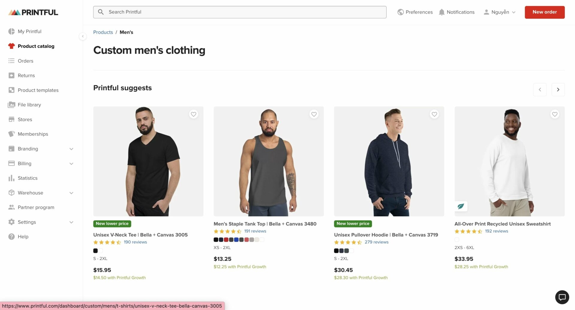 Printful - best clothing dropshipping suppliers