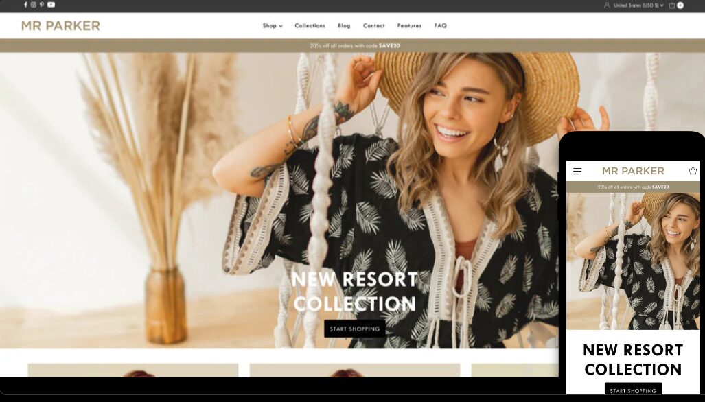 Mr Parket Shopify marketplace theme