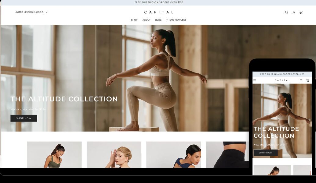 Capital Shopify marketplace theme