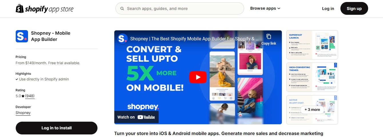 Shopney Shopify Mobile App Builders