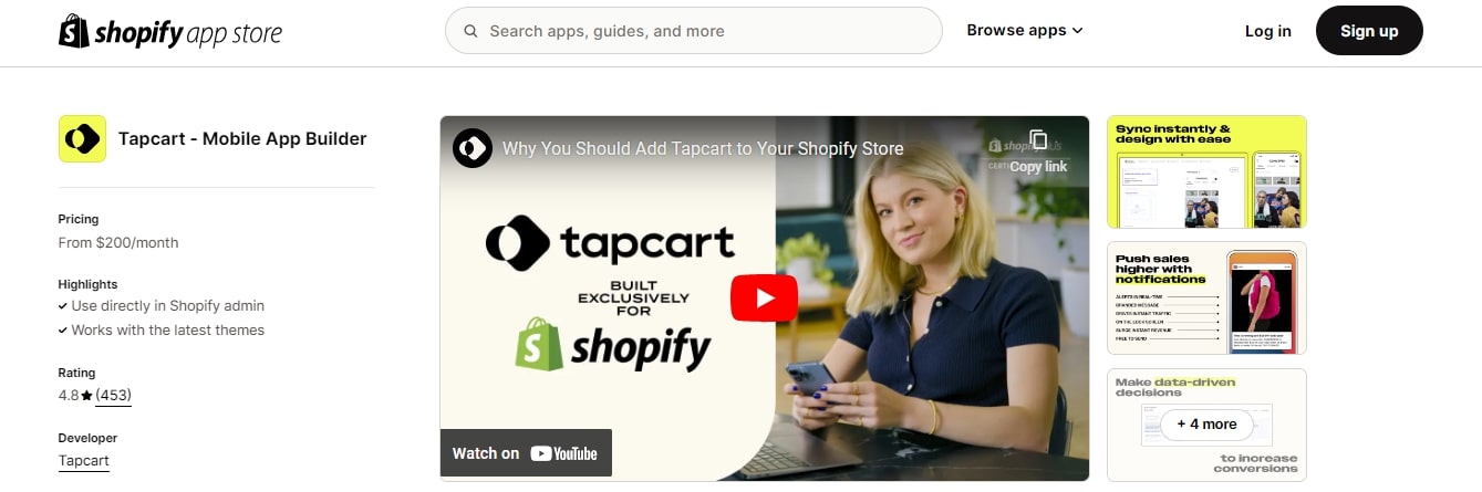 Tapcart Shopify Mobile App Builders
