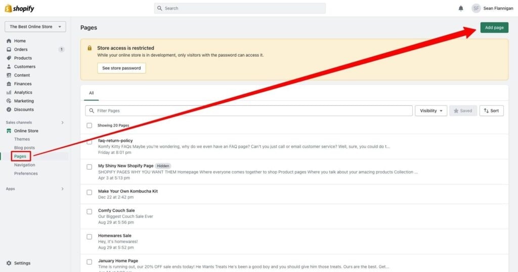 Create Shopify FAQ Template 1