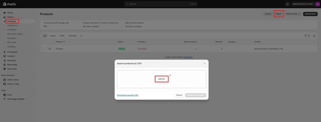 How to import a product to Shopify using CSV