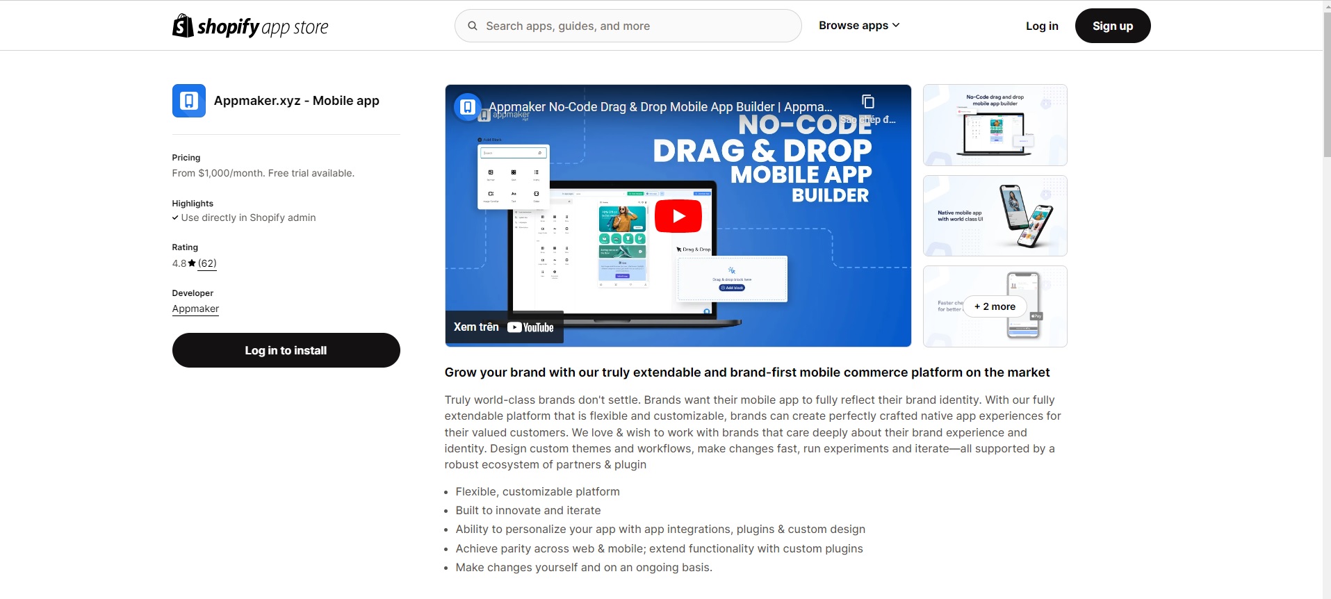 Appmaker mobile app builder for shopify