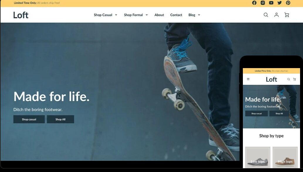 Loft Shopify marketplace theme