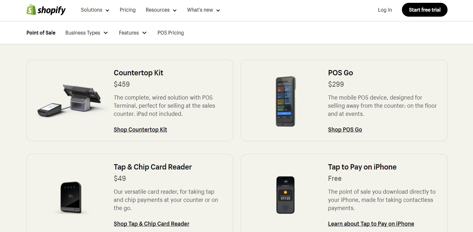shopify POS hardware