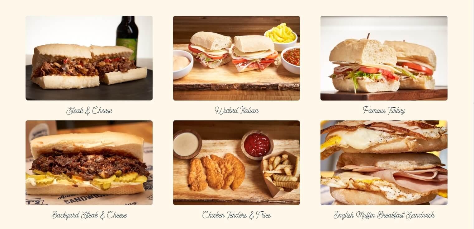 Bennett's Restaurant Website Designs