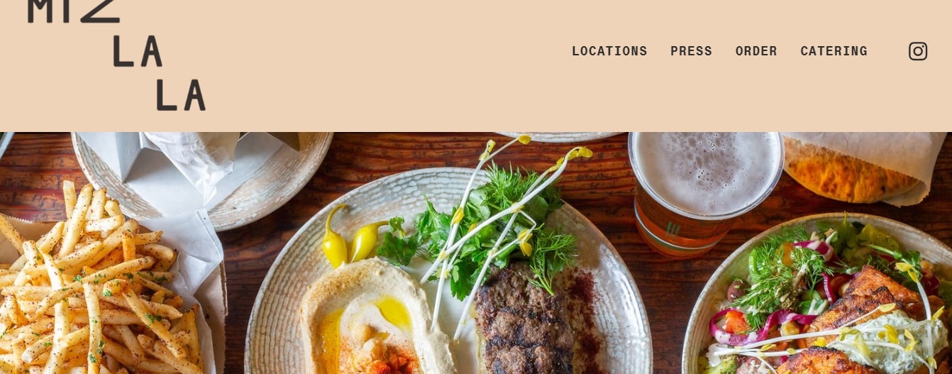 Mizlala Restaurant Website Designs