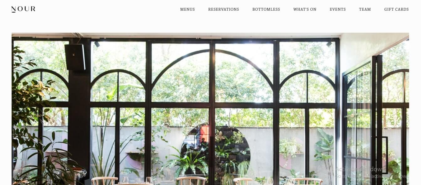 Nour Restaurant Website Designs