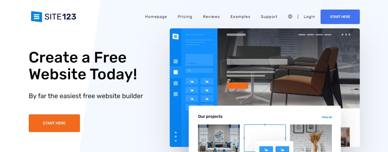 SITE123 best website builders for SEO