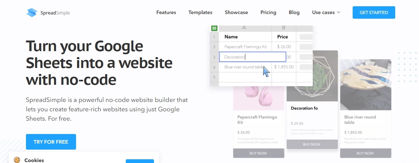 SpreadSimple Best Website Builders for Small Businesses