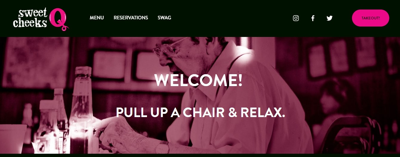 Sweet Cheeks Restaurant Website Designs