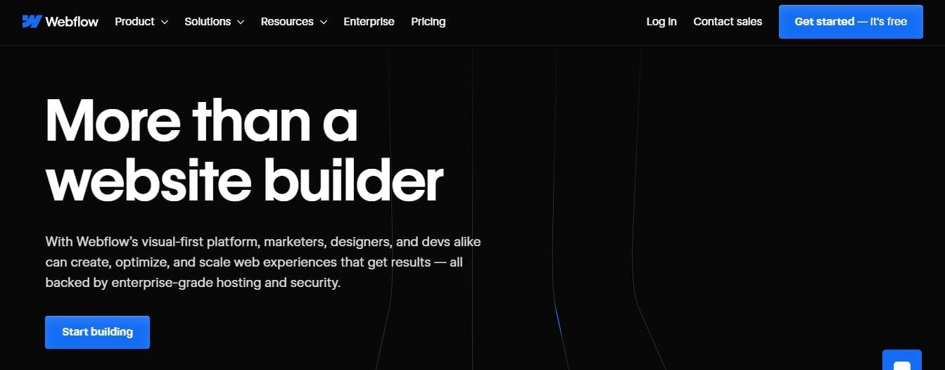Webflow best website builders for SEO