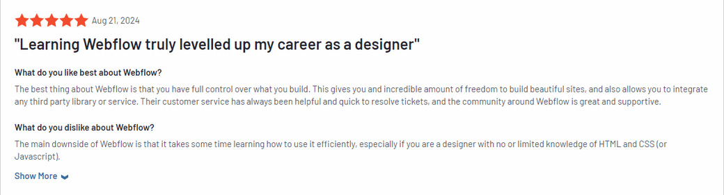 Webflow review