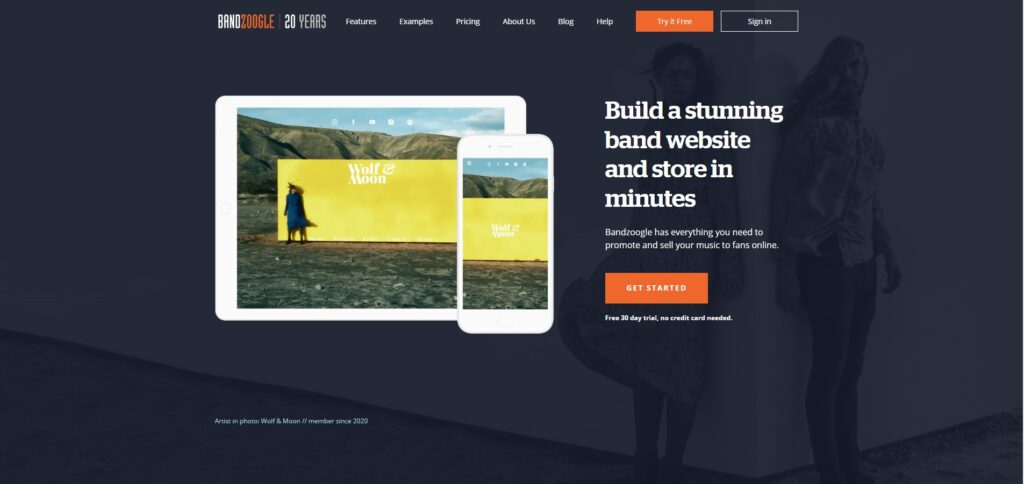 bandzoogle best website builder for musicians