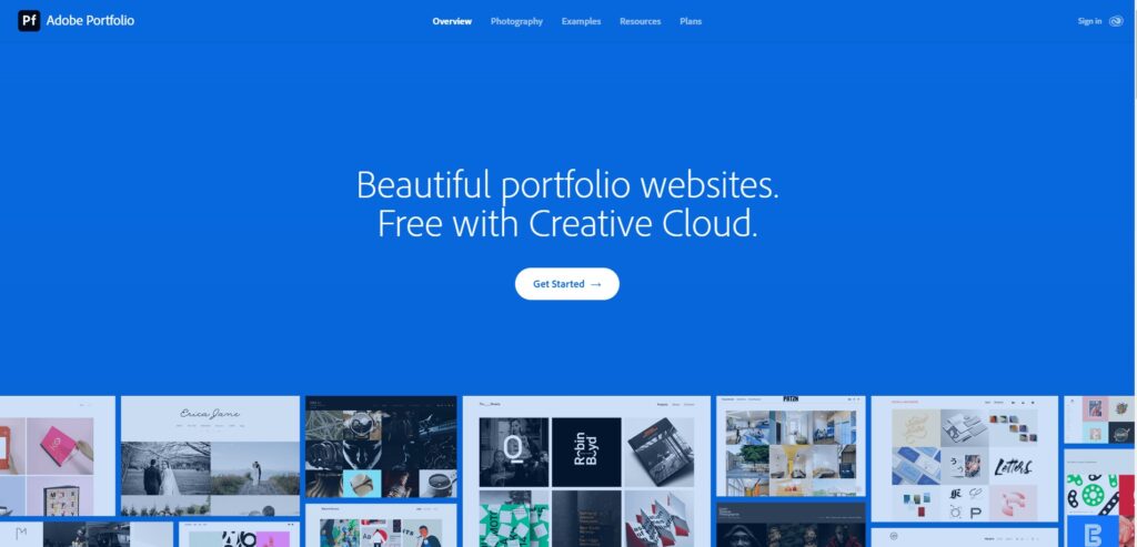 adobe portfolio best website builder for portfolio