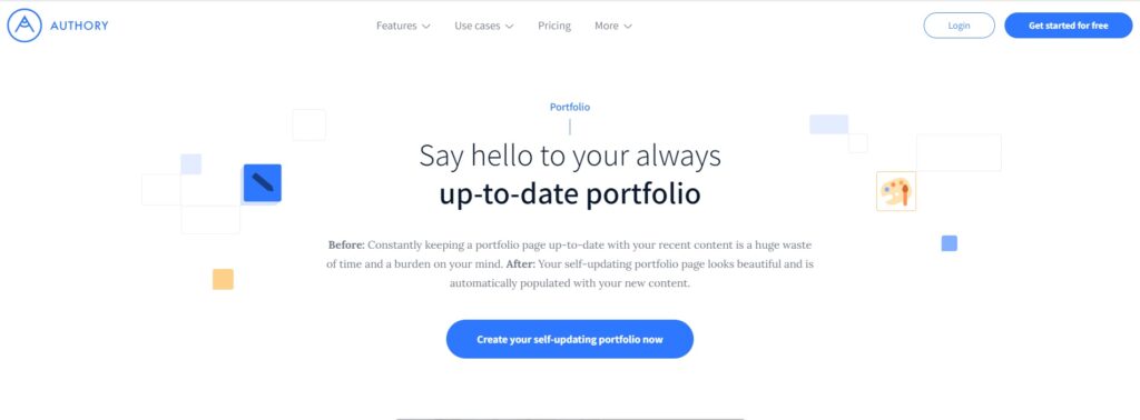 authory best website builder for portfolio