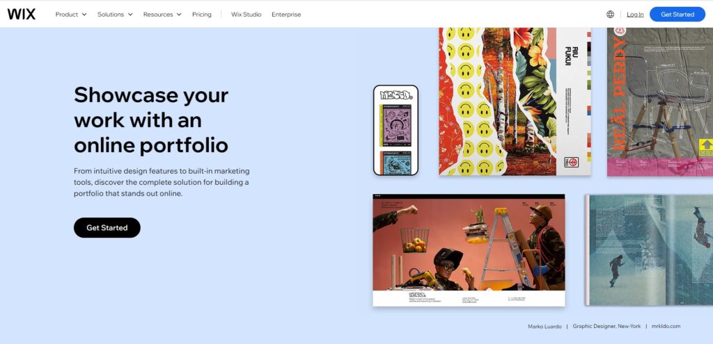 wix best website builder for portfolio