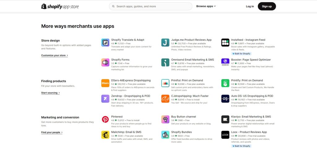 shopify review app store