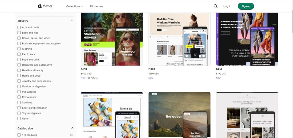 shopify review themes