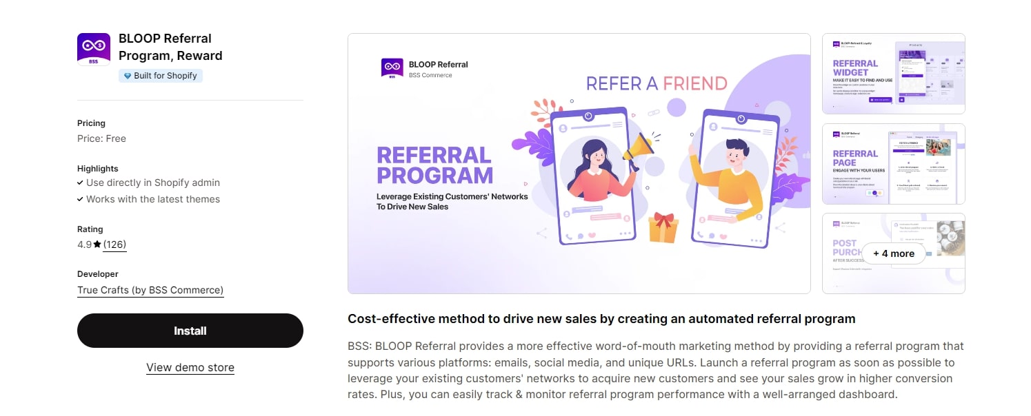BLOOP Referral Program, Reward