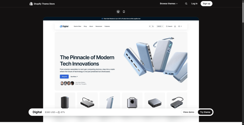 digital theme best theme for digital product