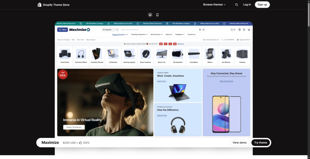 Maximize theme - best Shopify themes for digital products