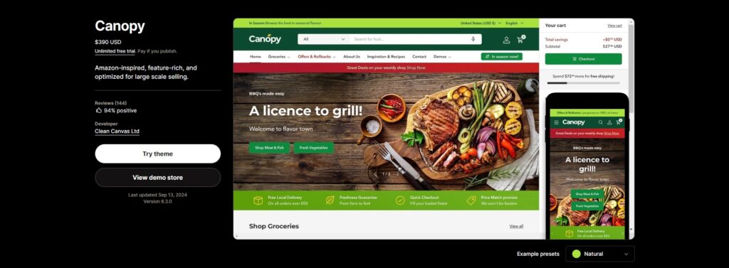 canopy theme shopify cover