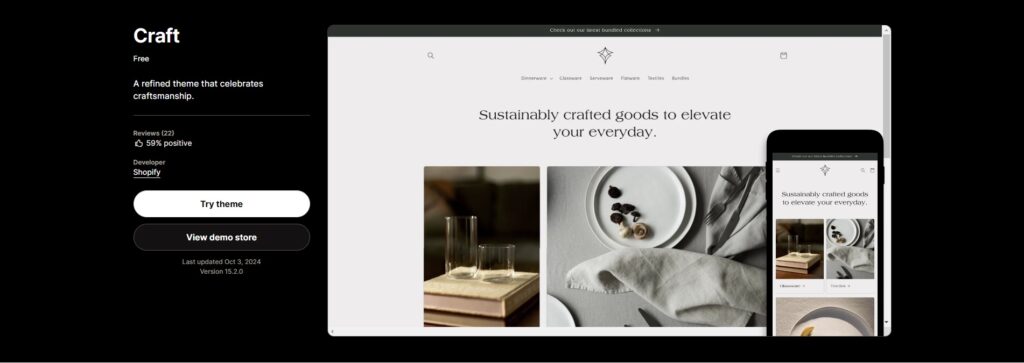 craft best shopify theme for digital products