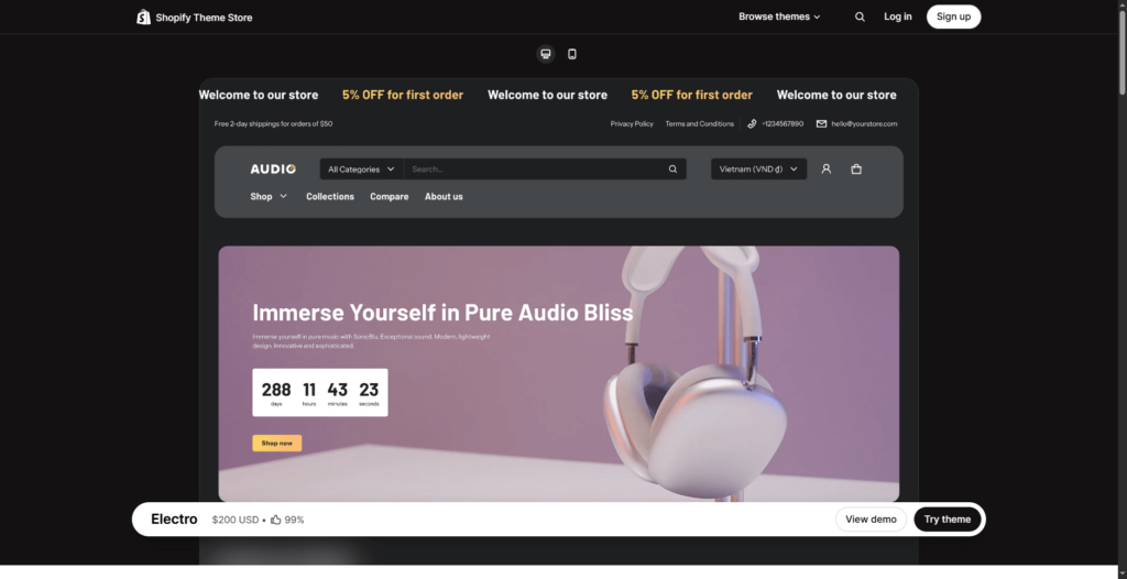 electro best shopify theme for digital products