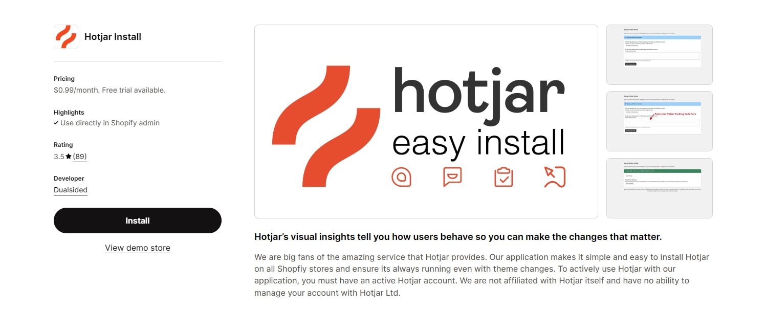 hotjar shopify plus app