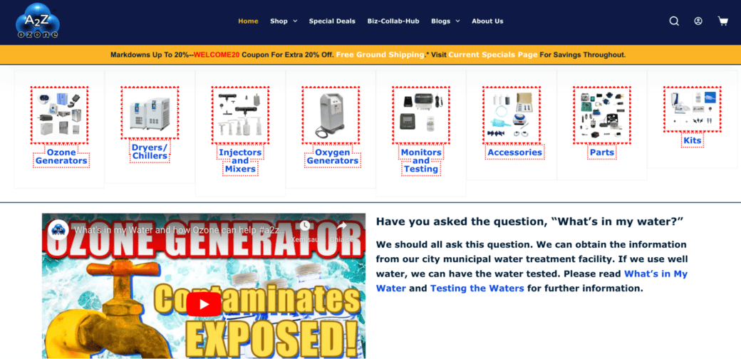 A2Z Ozone shopify electronics store