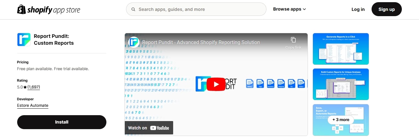 Reports Pundit best reports apps for Shopify