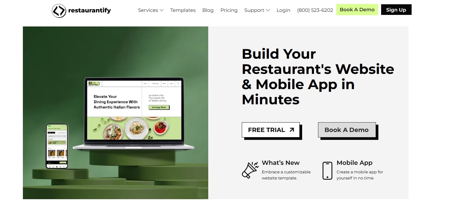 Restaurantify best restaurant website builders