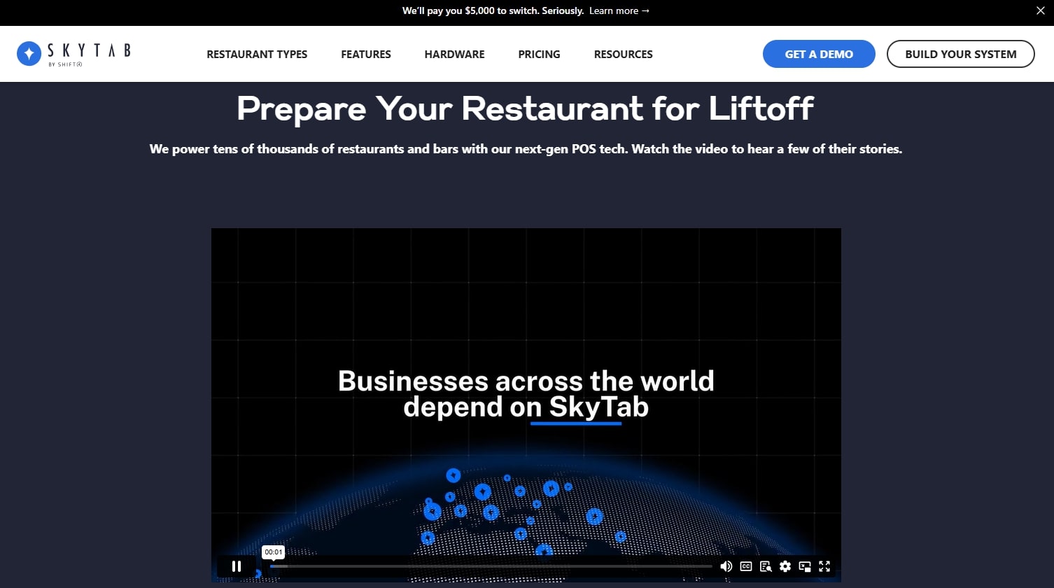 SkyTab best restaurant website builders