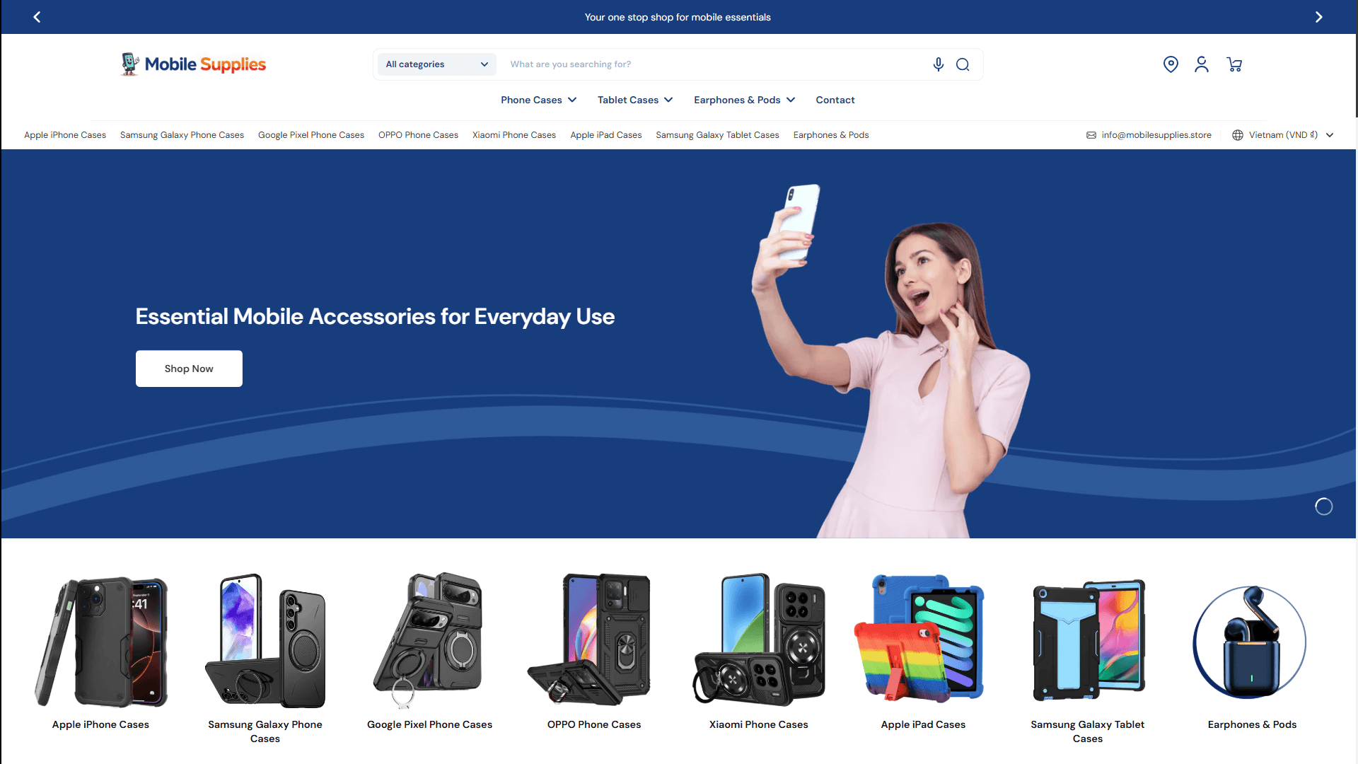 Top Shopify Electronics store examples - Mobile supplies