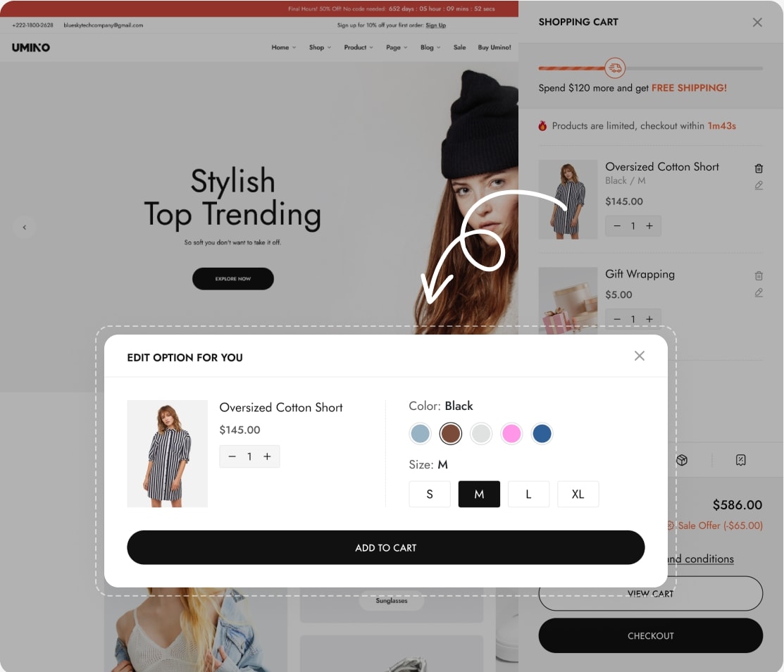 Impulse Shopify Theme vs Umino
