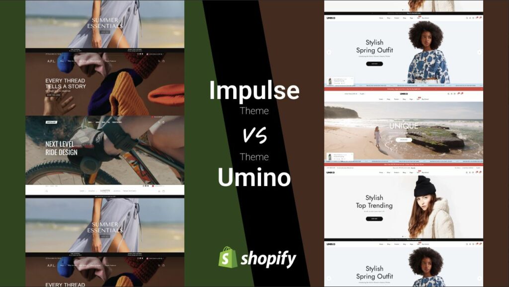 Impulse Shopify Theme vs Umino