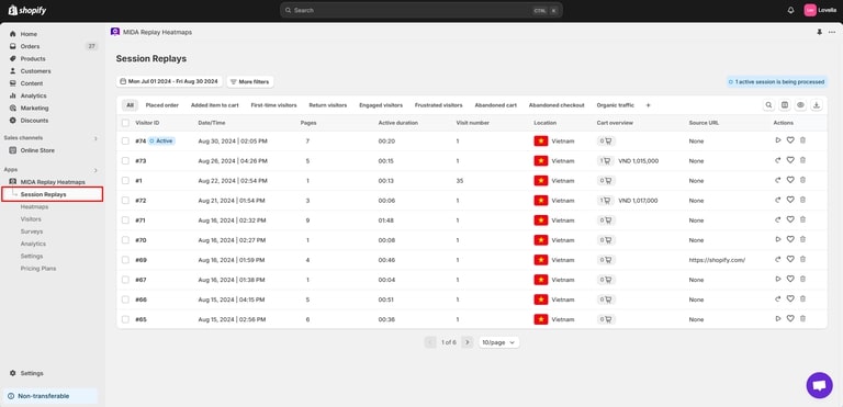key features MIDA app BSS Commerce
