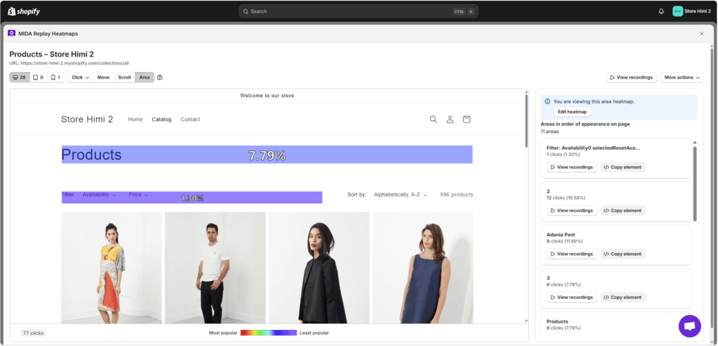 shopify heatmap app