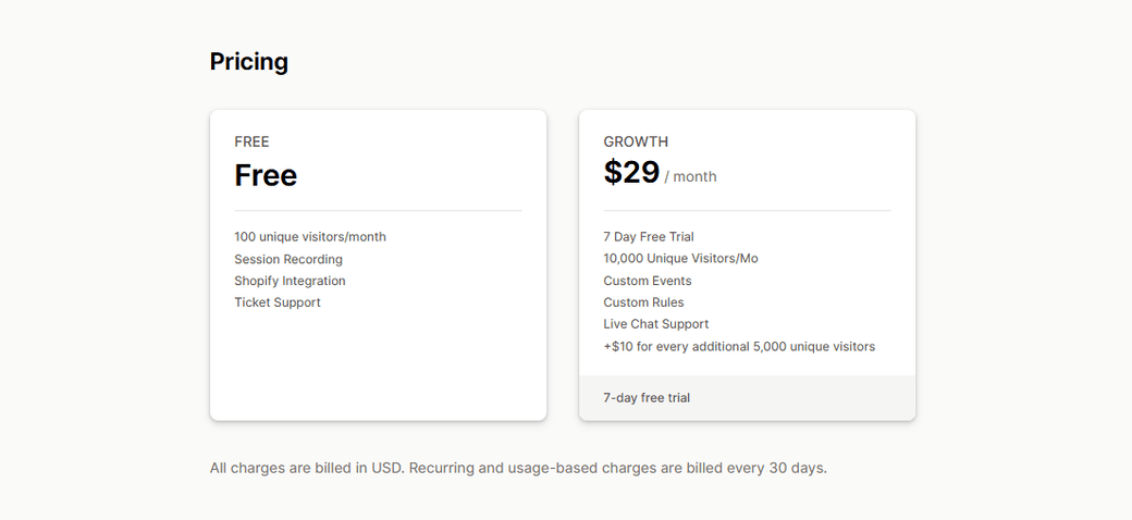 shopify app session recording