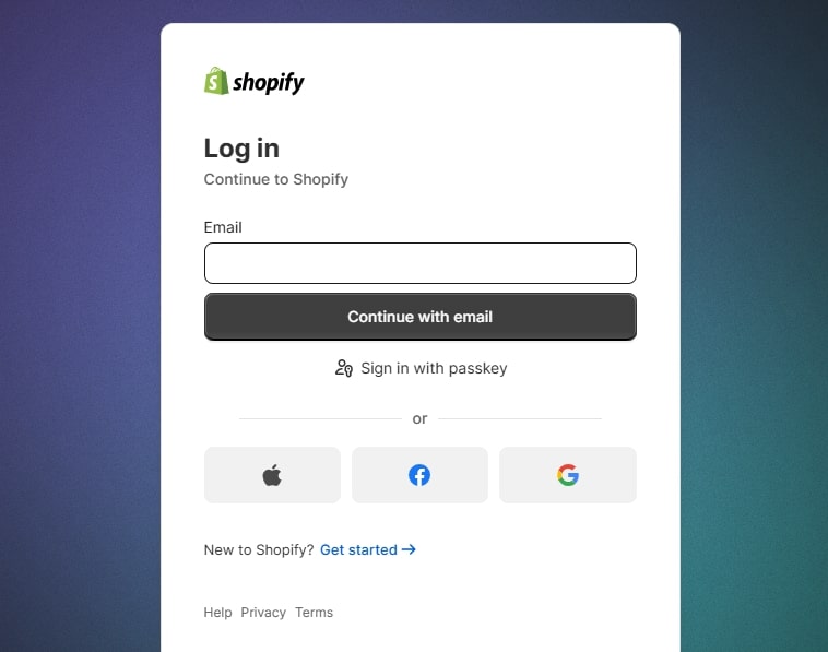 Create a Shopify Account