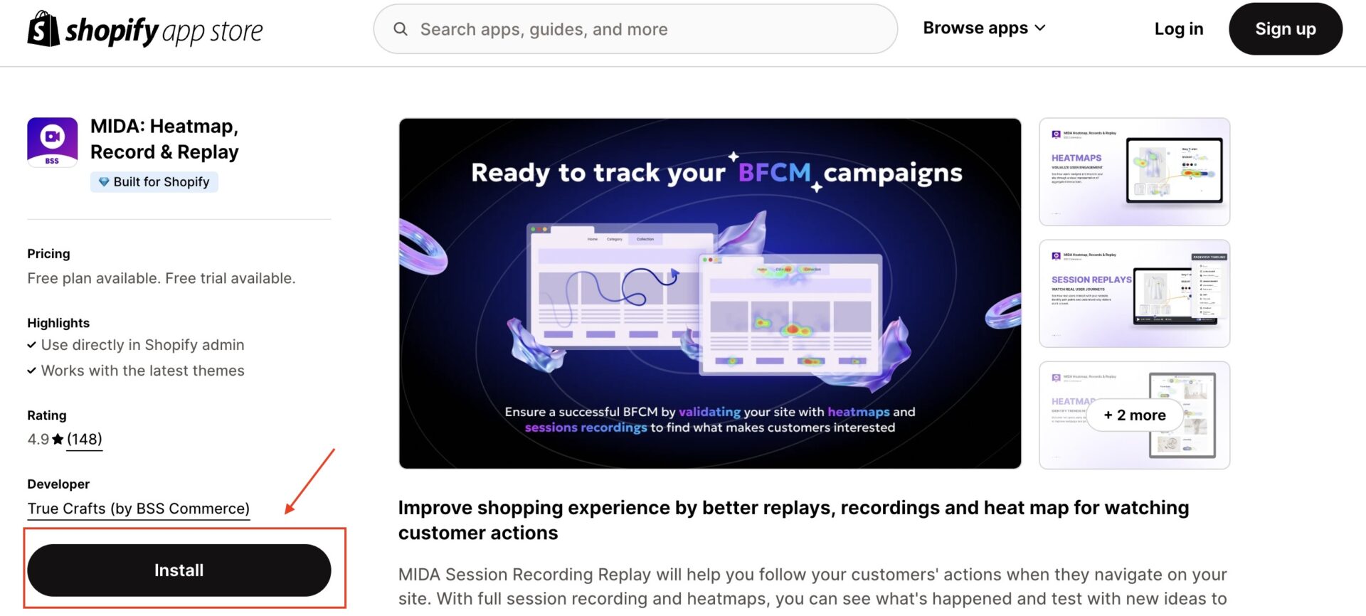 MIDA-Recording-Replay-Shopify-store